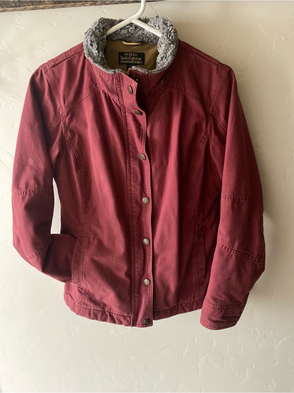 Women’s Nobal Outfitters Burgundy Canvas Utility Jacket